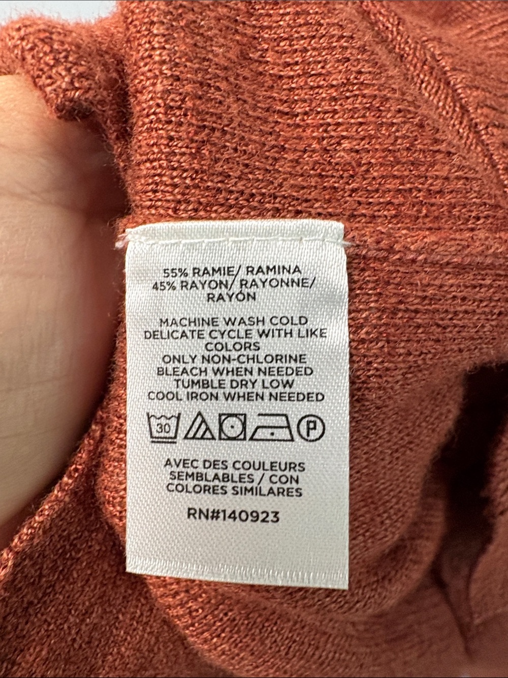 LOFT Rust Orange V-Neck Button Cardigan - Picture 5 of 6